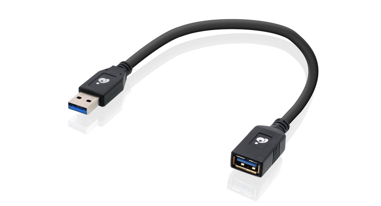 EAN 0881317516022 - iogear G2LU3AMF cable USB USB 3.2 Gen 1 (3.1 Gen 1) 0,3 m USB A Negro imagen 1