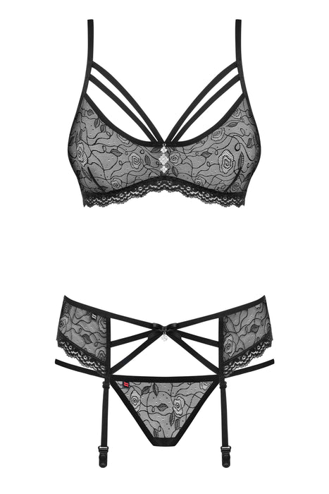 EAN 5901688214633 - Obsessive 818-SEG-1 S/M conjunto de ropa interior y bodi Conjunto de lencería Negro Elastano, Poliamida imagen 4