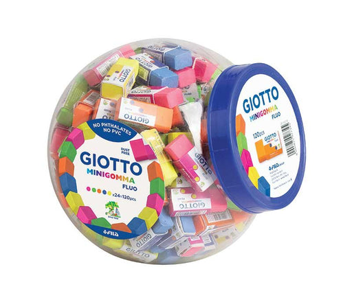 EAN 8000825027345 - Giotto Fluo goma Elastómero termoplástico (TPE) Azul, Fucsia, Verde, Naranja, Amarillo 120 pieza(s) imagen 1