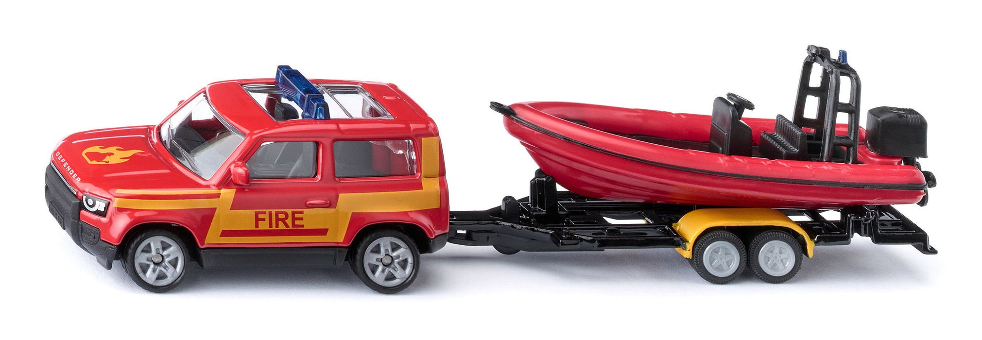 EAN 4006874016082 - Siku Land Rover Defender with boat Modelo a escala de SUV Previamente montado imagen 1