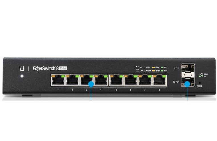 EAN 0810354025686 - Ubiquiti EdgeSwitch 8 150W Gestionado L2/L3 Gigabit Ethernet (10/100/1000) Energía sobre Ethernet (PoE) Nimagen 2)