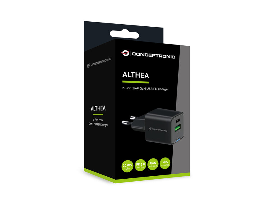 EAN 4015867236475 - Conceptronic ALTHEA15B cargador de dispositivo móvil Universal Negro Corriente alterna Carga rápida Inter imagen 3