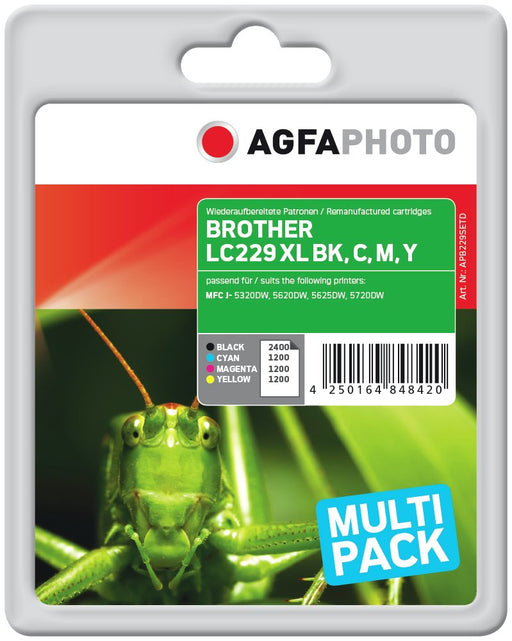 EAN 4250164848420 - AgfaPhoto APB229SETD cartucho de tinta Negro, Cian, Magenta, Amarillo imagen 1