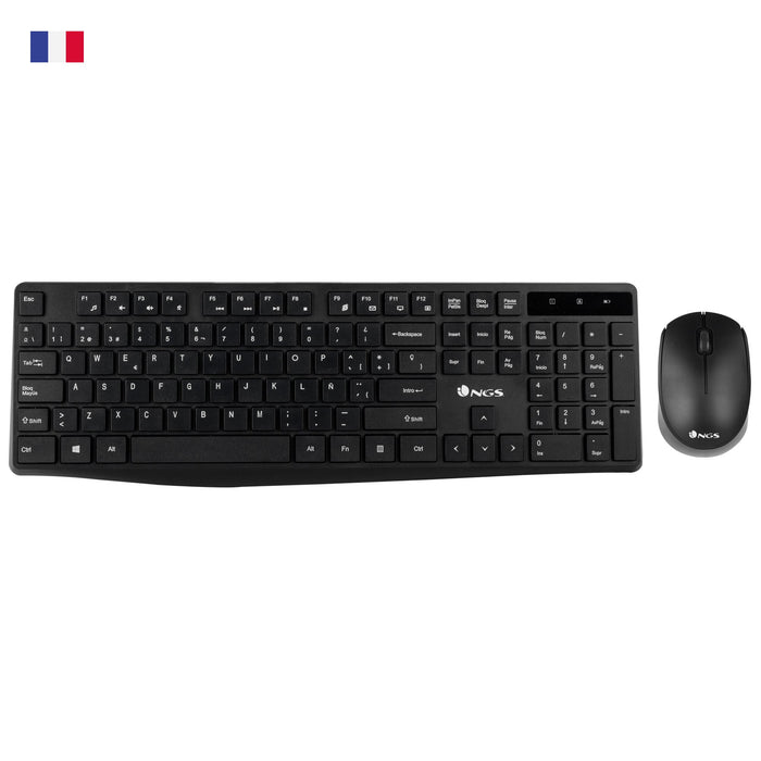 EAN 8435430618341 - NGS Allure Kit, AZERTY, FR teclado Ratón incluido Universal RF inalámbrico Francés Negro imagen 1