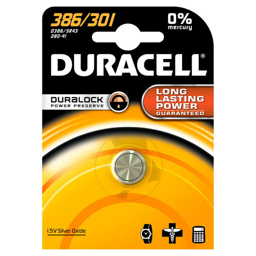 EAN 5000394067721 - Duracell 301 Batería de un solo uso SR43 Óxido de plata imagen 1