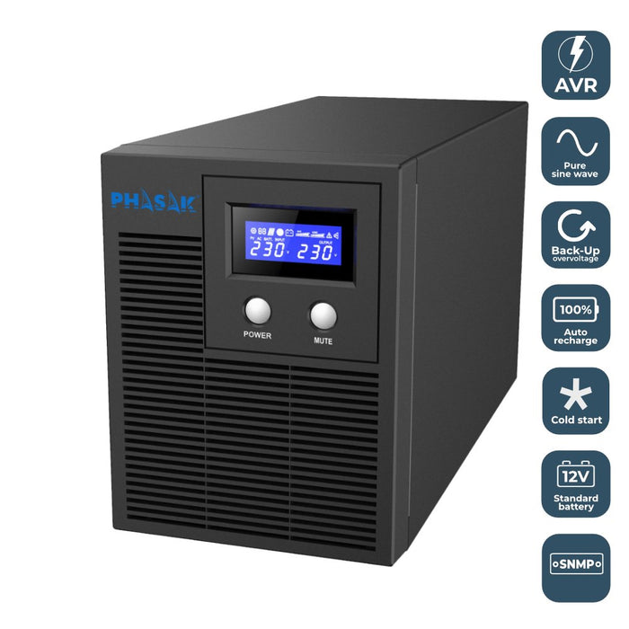EAN 5605922009244 - Phasak PH 7621 sistema de alimentación ininterrumpida (UPS) Línea interactiva 2,16 kVA 1400 W 4 salidas A imagen 4