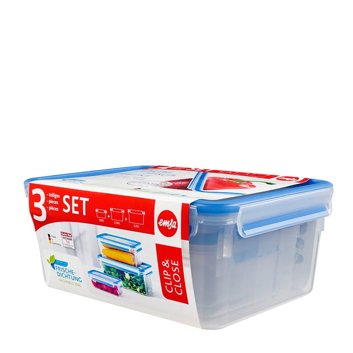 EAN 4009049303376 - EMSA 508567 recipiente de almacenar comida Rectangular Caja Transparente 3 pieza(s) imagen 1
