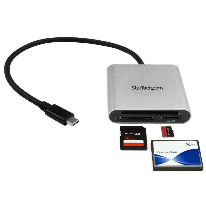 EAN 0065030866934 - StarTech.com FCREADU3C lector de tarjeta USB 3.2 Gen 1 (3.1 Gen 1) Type-C Negro, Plata imagen 4