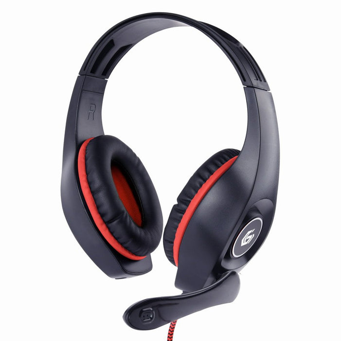 EAN 8716309117029 - Gembird GHS-05-R auricular y casco Auriculares Alámbrico Diadema Juego Negro, Rojo imagen 1