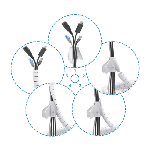 EAN 8435739902639 - AISENS A151-0919 organizador de cables Universal Pasacables Blanco 1 pieza(s) imagen 2