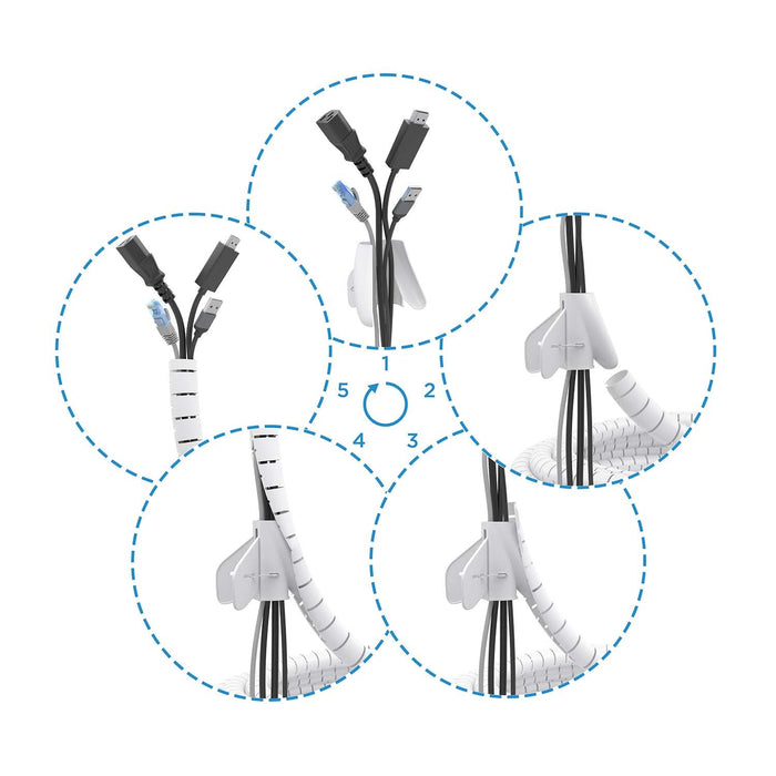 EAN 8435739902622 - AISENS A151-0918 organizador de cables Universal Pasacables Blanco 1 pieza(s) imagen 2