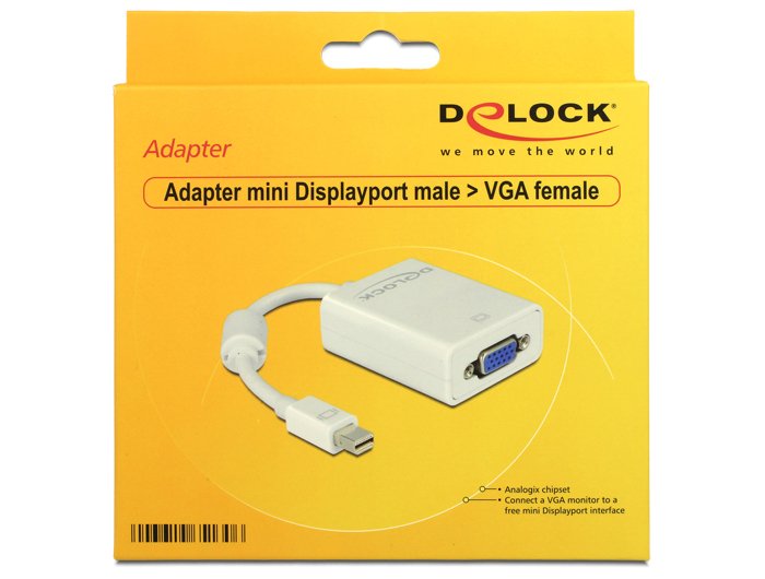 EAN 4043619651306 - DeLOCK Adapter mini Displayport / VGA FM 0,18 m VGA (D-Sub) Blanco imagen 2