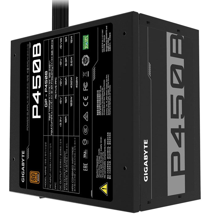EAN 4719331551612 - GIGABYTE P450B unidad de fuente de alimentación 450 W 20+4 pin ATX ATX Negro imagen 2