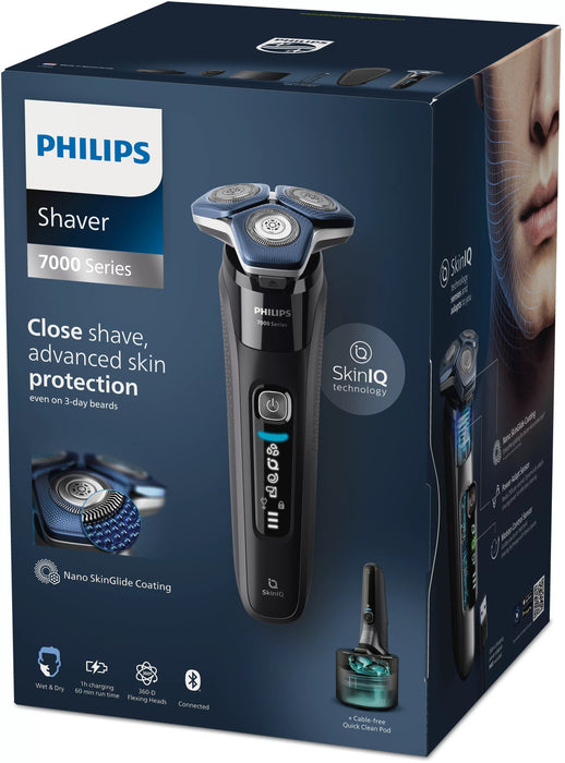 EAN 8720689010931 - Philips SHAVER Series 7000 S7886/58 afeitadora Máquina de afeitar de rotación Recortadora Negro imagen 2
