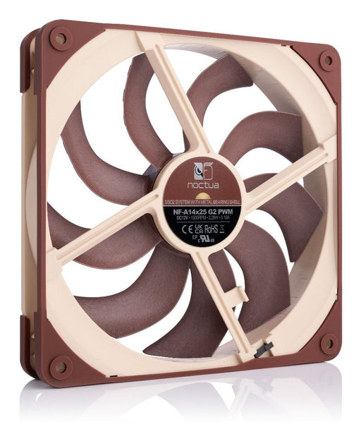 EAN 9010018100617 - Noctua NF-A14X25 G2 PWM sistema de refrigeración para ordenador Carcasa del ordenador Ventilador 14 cm Be imagen 2