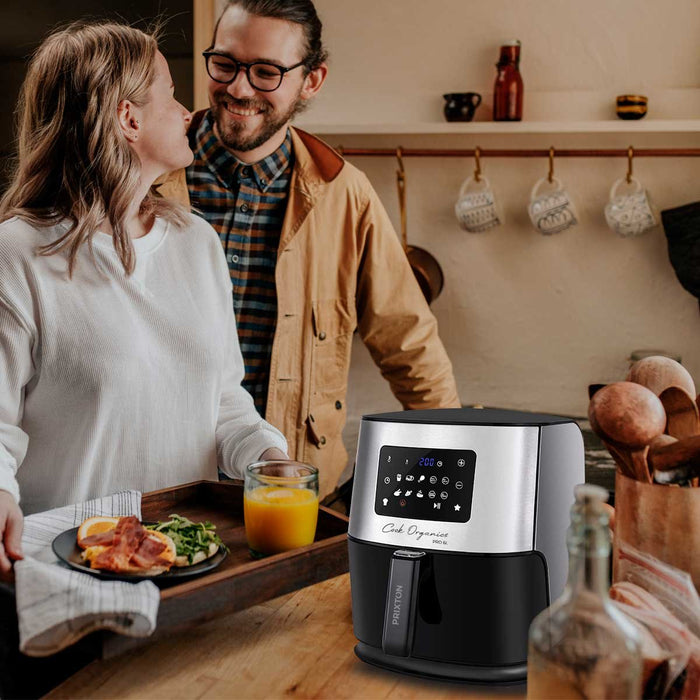 EAN 8436042557134 - PRIXTON Cook Organics Pro Sencillo 6 L Independiente 1700 W Freidora de aire caliente Negro, Plata imagen 8