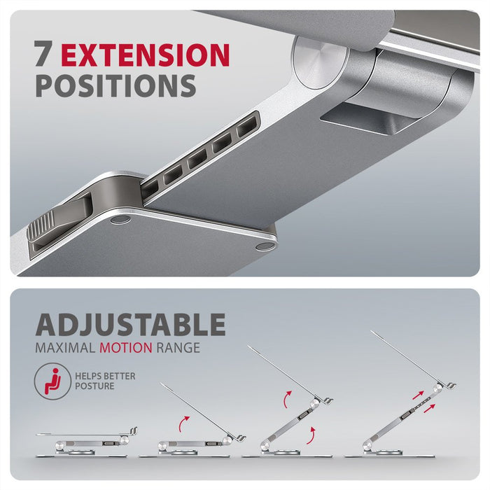 EAN 8595247908650 - Axagon STND-LR soporte para ordenador portátil Mesita plegable para ordenador portátil Plata 43,9 cm (17. imagen 7