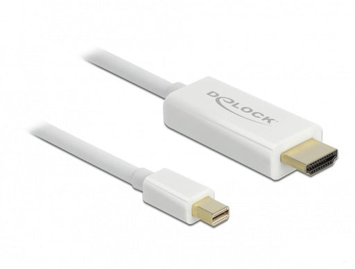 EAN 4043619837076 - DeLOCK 83707 adaptador de cable de vídeo 2 m Mini DisplayPort HDMI Blanco imagen 1