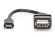 EAN 4016032324034 - Digitus AK-300310-002-S cable USB USB 2.0 0,2 m Mini-USB B USB A Negro imagen 3