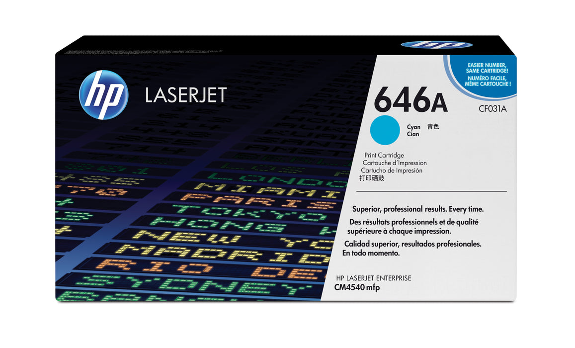 EAN 0884962601303 - HP 646A Cyan Original LaserJet Toner Cartridge cartucho de tóner 1 pieza(s) imagen 1