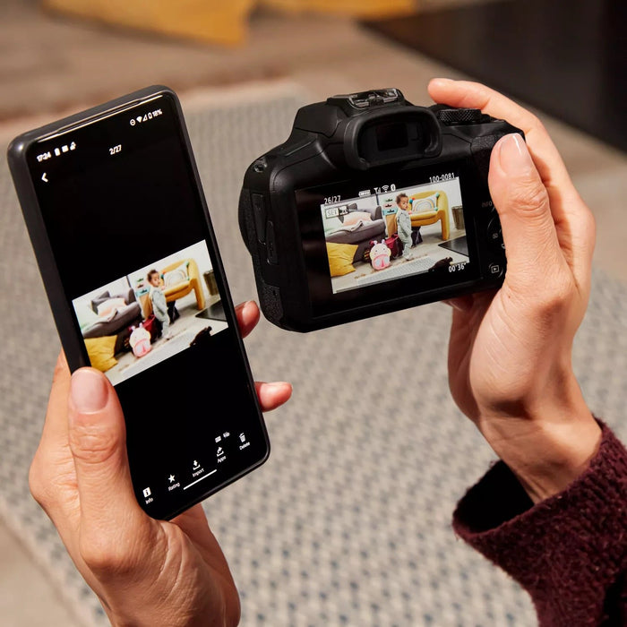 EAN 4549292214635 - Canon EOS R100 + RF-S 18-45mm F4.5-6.3 IS STM + RF-S 55-200mm F5-7.1 IS STM Kit MILC 24,1 MP CMOS 6000 x  imagen 12