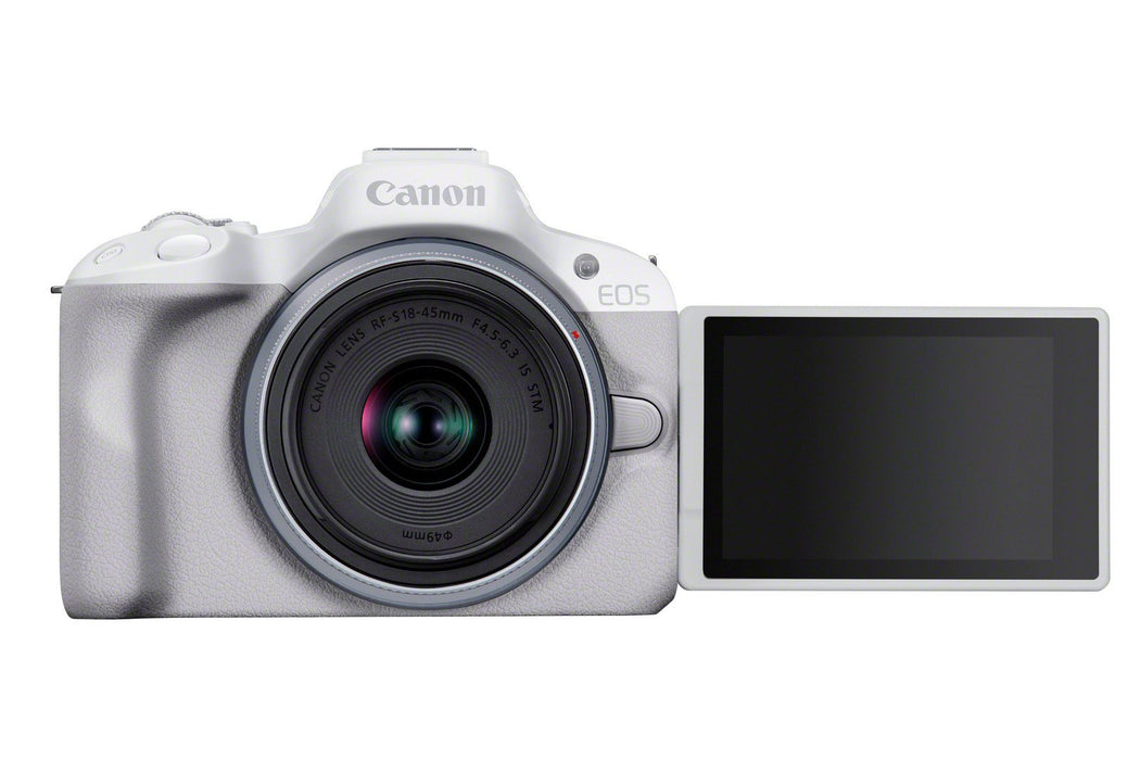 EAN 4549292205282 - Canon EOS R50, White + RF-S 18-45mm F4.5-6.3 IS STM Kit MILC 24,2 MP CMOS 6000 x 4000 Pixeles Blanco imagen 8