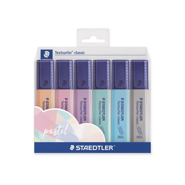 EAN 4007817063583 - Staedtler 364 C marcador 6 pieza(s) Azul claro, Gris claro, Menta, Melocotón, Rosa, Violeta imagen 1