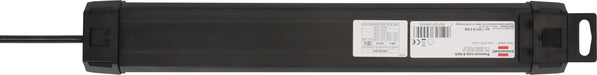 EAN 4007123694556 - Brennenstuhl 1951160608 base múltiple 3 m 6 salidas AC Interior Negro imagen 4