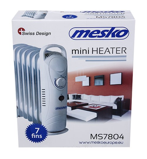 EAN 5908256834262 - Mesko Home MS7804 Interior Blanco 700 W Radiador de aceite eléctrico imagen 5