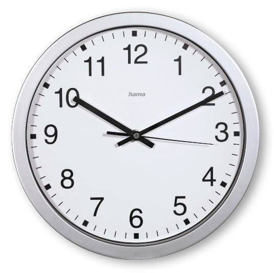 EAN 4047443517609 - Hama Mallorca Reloj de cuarzo Alrededor Plata, Blanco imagen 1