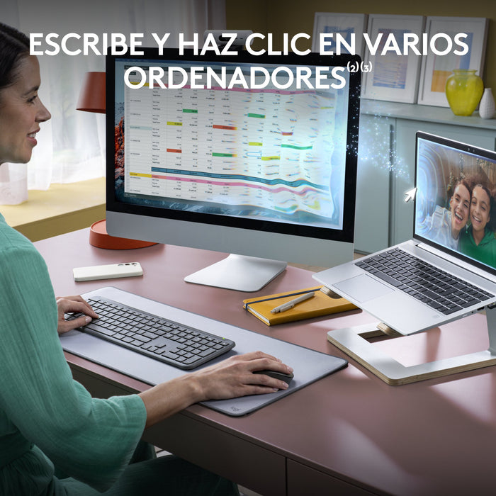 EAN 5099206119222 - Logitech 920-012486 teclado Ratón incluido Oficina RF Wireless + Bluetooth QWERTY Español Grafito imagen 8