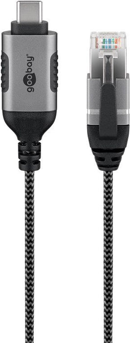 EAN 4040849744044 - Goobay 74404 cambiador de género para cable USB 3.1 type A RJ45 Negro, Plata imagen 1