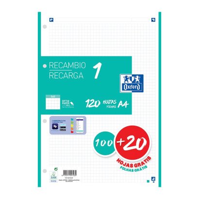 EAN 8412771041434 - Oxford 400158057 papel de cuaderno 210 x 297 mm (A4) 120 hojas imagen 1
