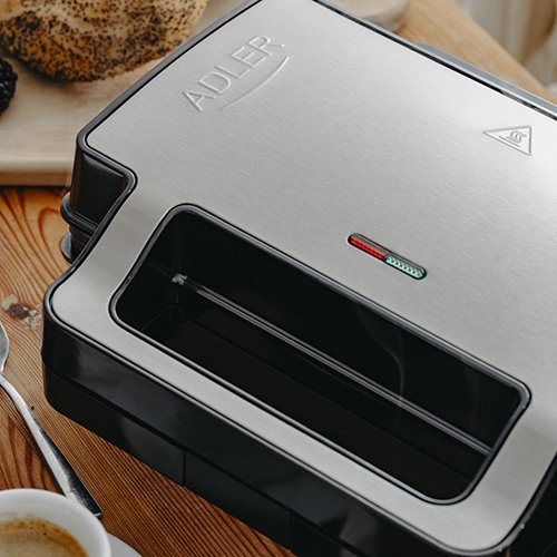 EAN 5905575903112 - Adler AD 3073 sandwichera 1400 W Negro, Plata imagen 16