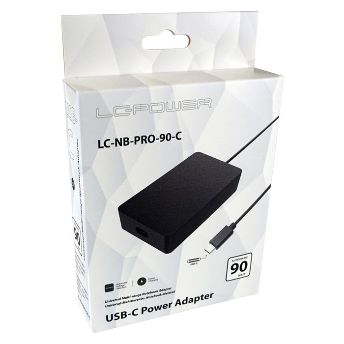 EAN 4260070128912 - LC-Power LC-NB-PRO-90-C adaptador e inversor de corriente Interior 90 W Negro imagen 4