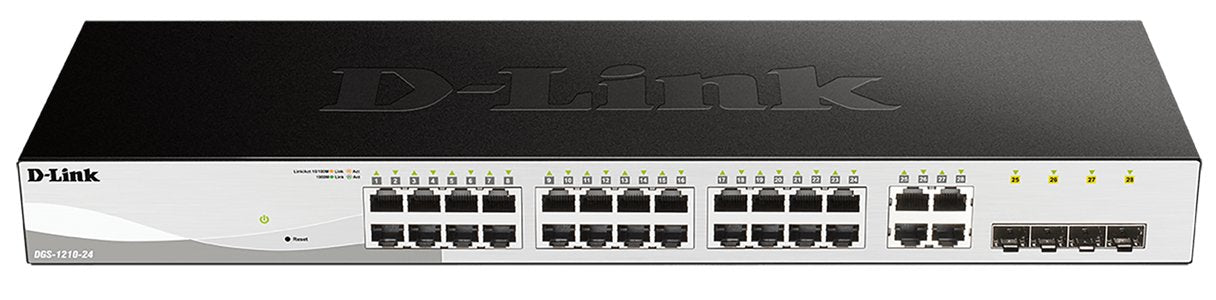 EAN 0790069332302 - D-Link DGS-1210-24 switch Gestionado L2 Gigabit Ethernet (10/100/1000) 1U Negro imagen 1