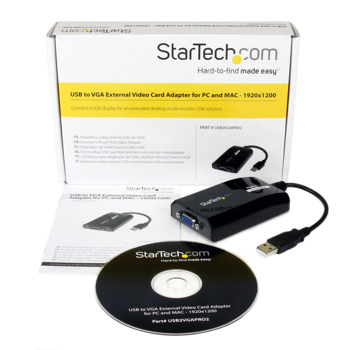 EAN 0065030847995 - StarTech.com USB2VGAPRO2 Adaptador gráfico USB 1920 x 1200 Pixeles Negro imagen 4