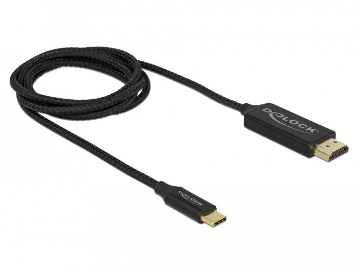 EAN 4043619849048 - DeLOCK 84904 adaptador de cable de vídeo 1 m USB Tipo C HDMI Negro imagen 1