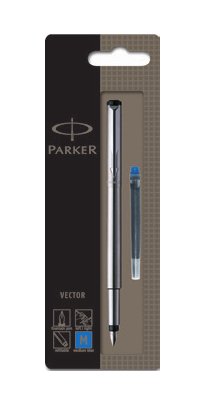 EAN 3501178708059 - Parker Vector pluma estilográfica Sistema de carga por cartucho Acero inoxidable 1 pieza(s) imagen 1