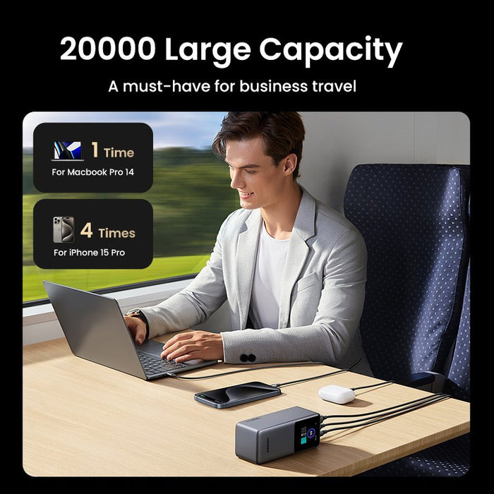 EAN 6941876242924 - Ugreen 20000mAh 130W Fast Charging Powerbank Litio Gris imagen 9
