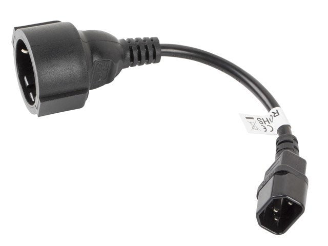 EAN 5901969409871 - Lanberg CA-C14E-10CC-0018-BK cable de transmisión Negro 0,18 m C14 acoplador imagen 3