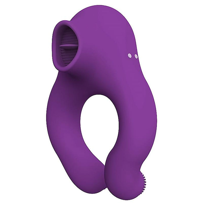 Fenda Anillo Vibrador Con Lengua Estimulador Y Control Remoto 3 Motores Usb Magnético