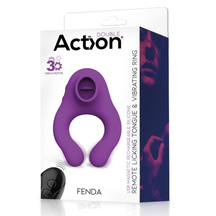 Fenda Anillo Vibrador Con Lengua Estimulador Y Control Remoto 3 Motores Usb Magnético