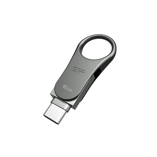 EAN 4712702644814 - Silicon Power Mobile C80 unidad flash USB 16 GB USB Type-A / USB Type-C 3.2 Gen 1 (3.1 Gen 1) Titanio imagen 2