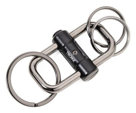 EAN 4024023270925 - TROIKA KR22-09/BK llavero y llavero tipo cartera Llavero de anilla Negro, Gris Oscuro imagen 1