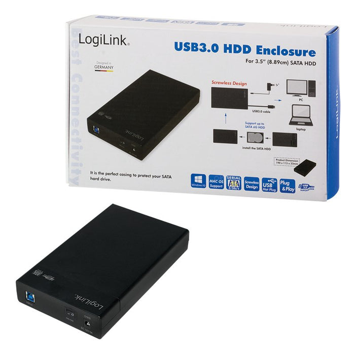 EAN 4052792041248 - LogiLink UA0276 caja para disco duro externo Caja de disco duro (HDD) Negro 3.5" imagen 5