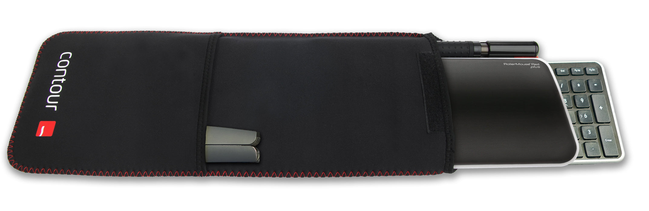 EAN 0743870004319 - Contour Design RollerMouse Red Plus WL Travel Kit teclado Ratón incluido Oficina RF inalámbrico Negro imagen 2