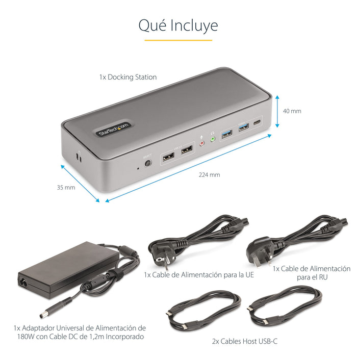 EAN 0065030898492 - StarTech.com 129UE-USBC-KVM-DOCK interruptor KVM Plata imagen 13
