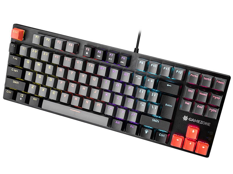 EAN 5907512873106 - Tracer Strike 87 teclado Juego USB QWERTY Inglés Negro, Gris, Naranja imagen 3