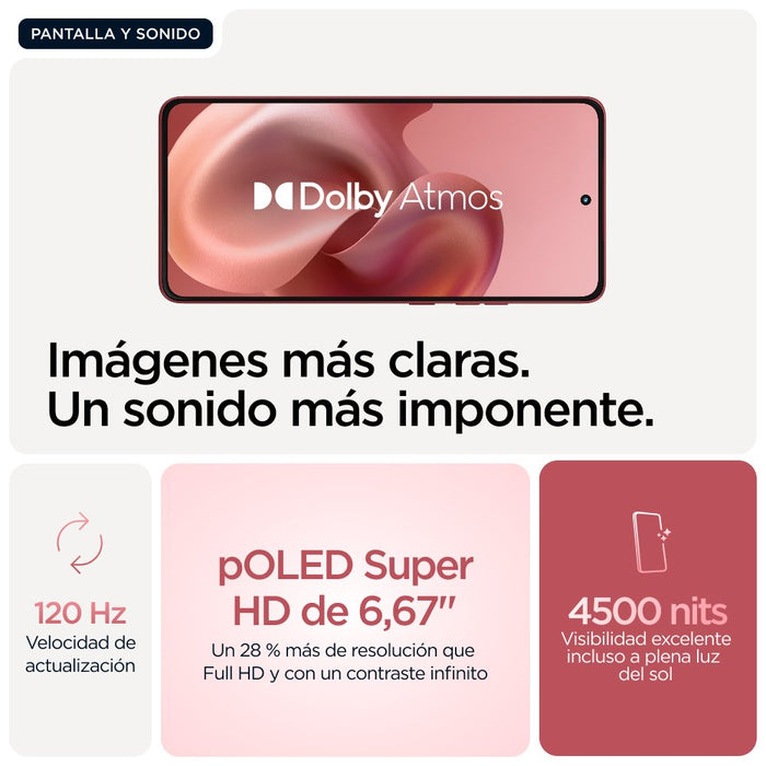 EAN 840023294884 - Motorola moto g86 5G 16,9 cm (6.67") SIM doble Android 15 USB Tipo C 8 GB 256 GB 5200 mAh Rosa imagen 7
